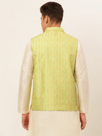 Jompers Men's Embroidered Waistcoat - Green | Grocsy