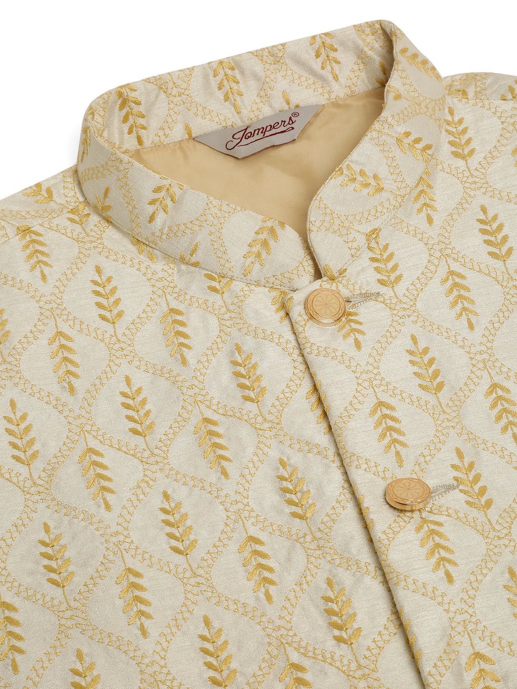 Jompers Men's Embroidered Waistcoat - Silver | Grocsy