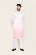 Joban Fashion White Colored Satin Silk Fabric Kurta,Straight Fit Pant | Grocsy