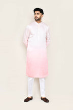 Joban Fashion White Colored Satin Silk Fabric Kurta,Straight Fit Pant | Grocsy