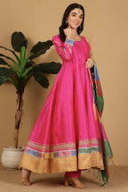 Joban Fashion Pink Silk Lehenga Set | Grocsy