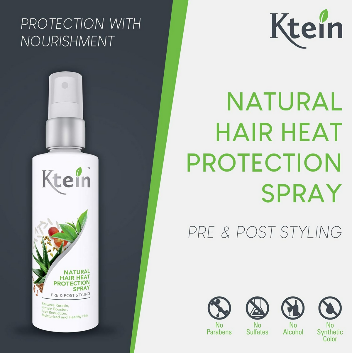 Ktein Natural Hair Heat Protection Spray | Grocsy