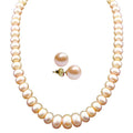 J Pearls New Single Line Peach Pearl Necklace - Real Pearl Jewelry | Grocsy