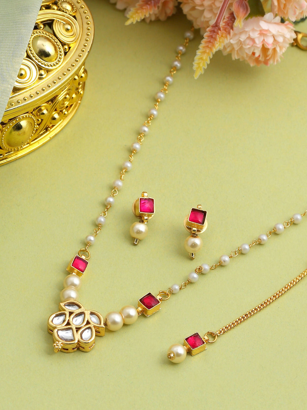 Ruby Raang Mannat Kundan Set | Grocsy