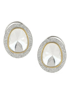 Diamond & Semi Precious Stone Oversized Studs- Ruby Raang | Grocsy