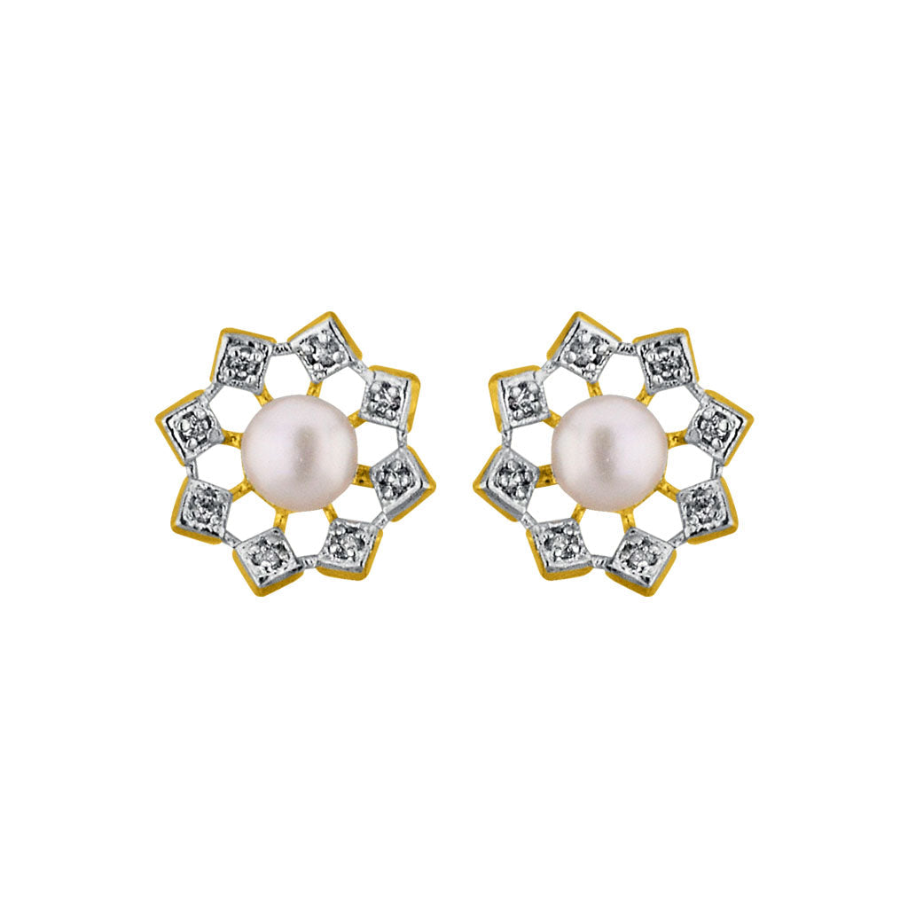 J Pearls Sun Flower Earrings - Real Pearl Jewelry | Grocsy