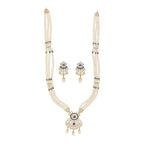 J Pearls Heena 3 Lines Rani Haar Necklace | Grocsy
