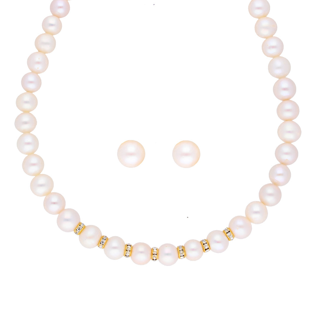 J Pearls Simple Pearl Set - Real Pearl Jewelry | Grocsy