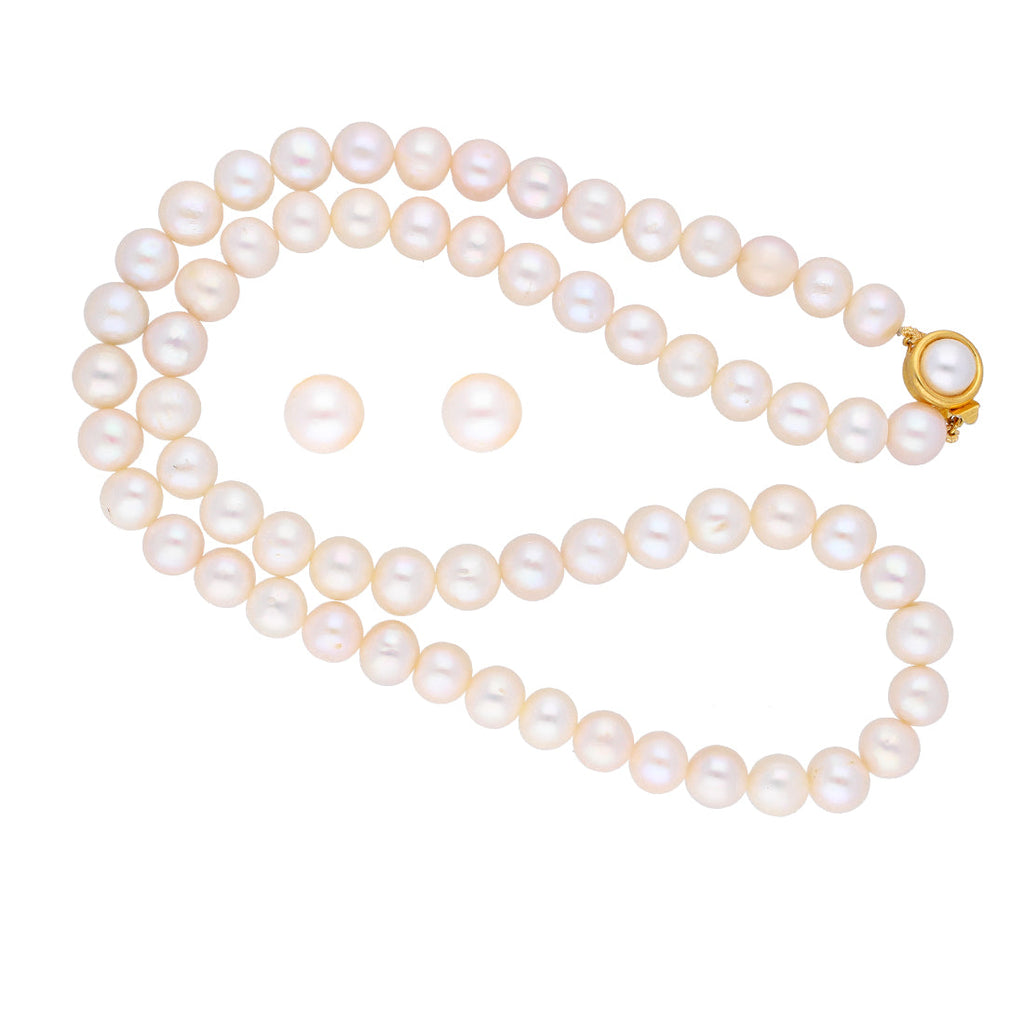 J Pearls Round Pearl Necklace - Real Pearl Jewelry | Grocsy