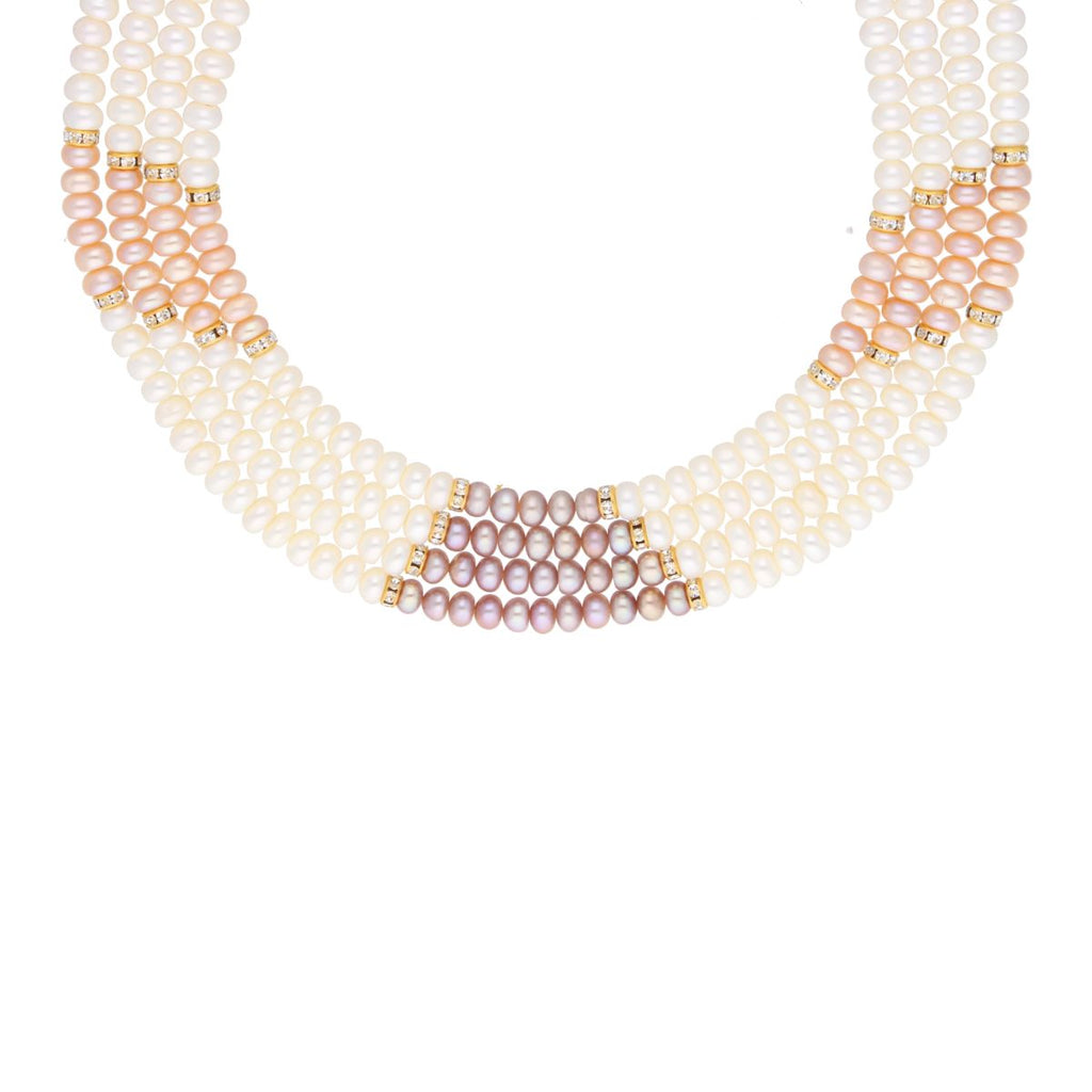 J Pearls 4 Line Pearl Set - Real Pearl Jewelry | Grocsy