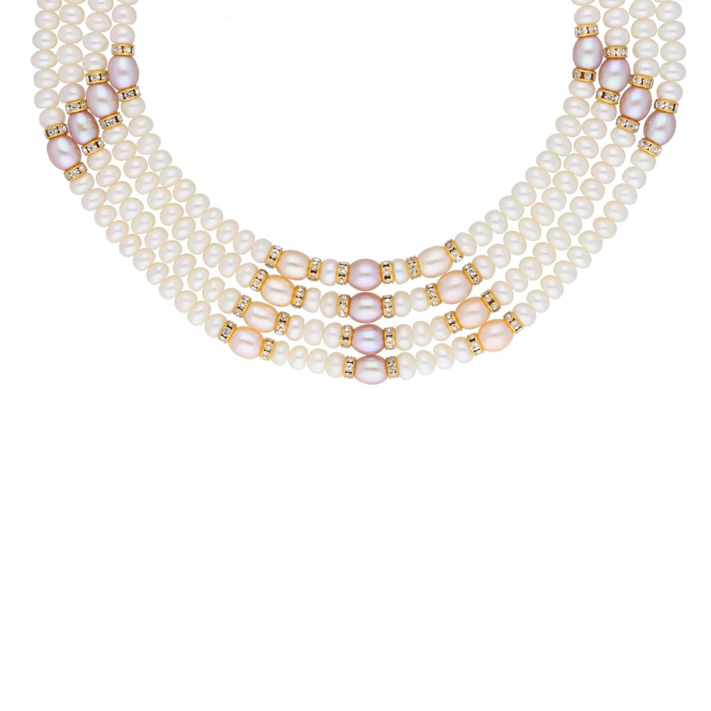 J Pearls 4 Line 4-5Mm Oval Pearl Set - Real Pearl Jewelry | Grocsy