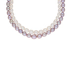 J Pearls Pahal 2 Lines Pearl Necklace Set - Real Pearl Jewelry