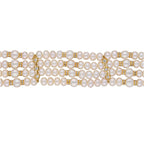 J Pearls Warda 4 Lines Round Pearl Choker - Real Pearl Jewelry | Grocsy