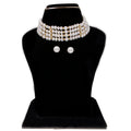 J Pearls Warda 4 Lines Round Pearl Choker - Real Pearl Jewelry | Grocsy