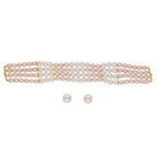 J Pearls Jabala 4 Lines Pearl Choker - Real Pearl Jewelry | Grocsy