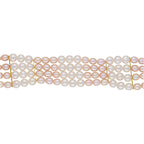 J Pearls Jabala 4 Lines Pearl Choker - Real Pearl Jewelry | Grocsy