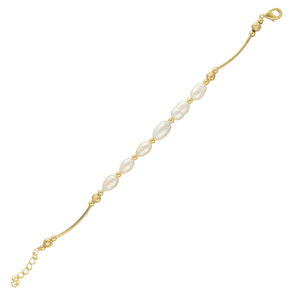 J Pearls Zenia 1 Line Pearl Bracelet | Grocsy