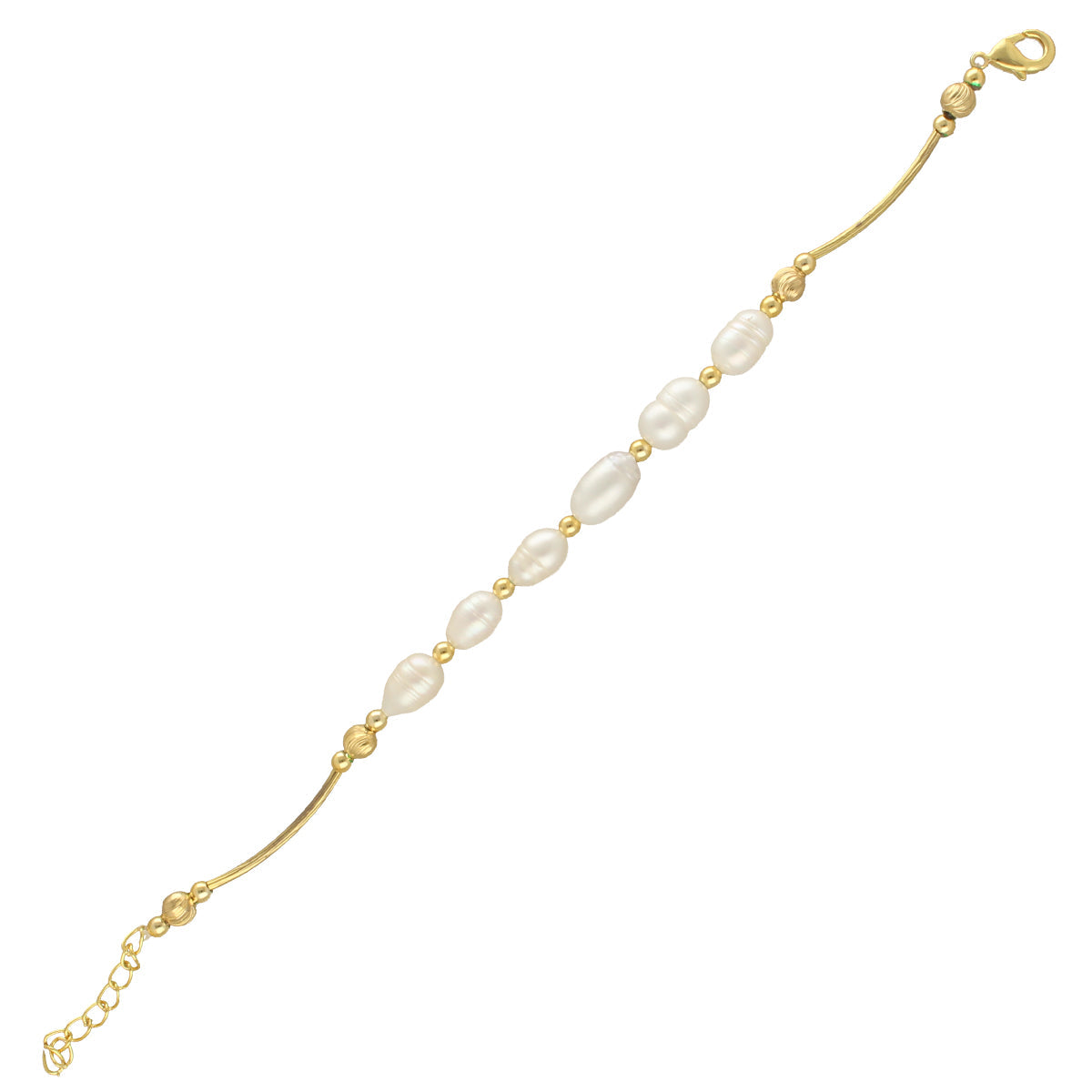 J Pearls Zenia 1 Line Pearl Bracelet | Grocsy