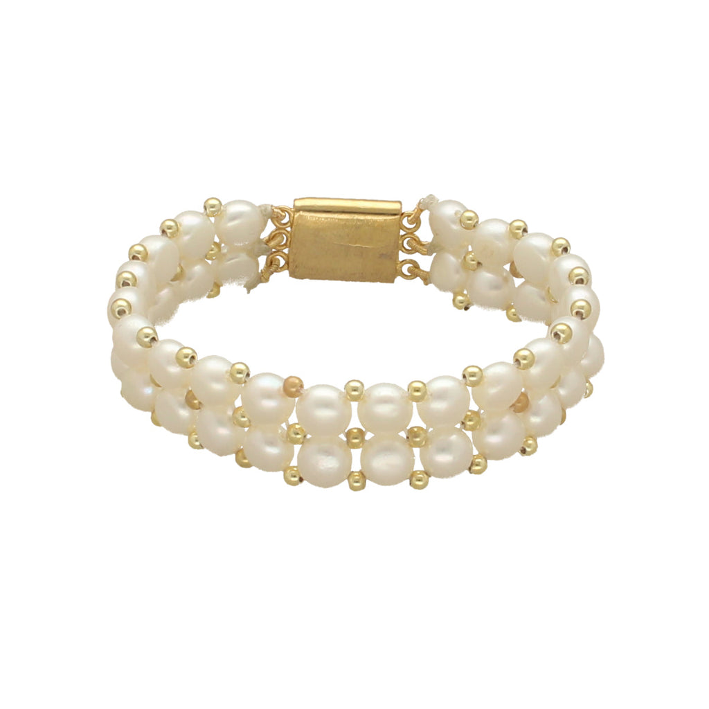 J Pearls Zaida 2 Lines Pearl Bracelet