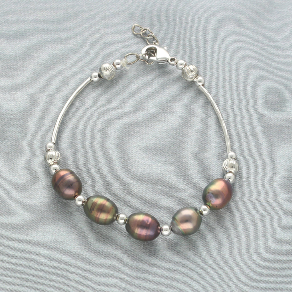 J Pearls Zara 1 Line Pearl Bracelet | Grocsy
