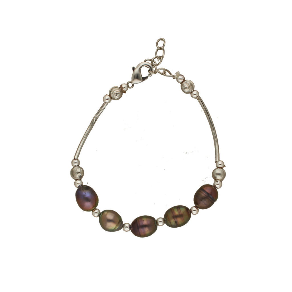 J Pearls Zara 1 Line Pearl Bracelet | Grocsy