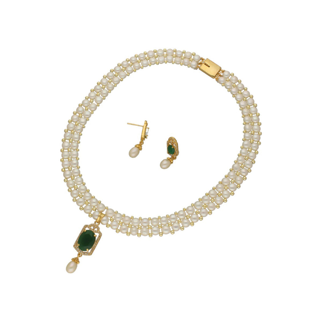 J Pearls Hiya 2 Lines Pearl Necklace | Grocsy