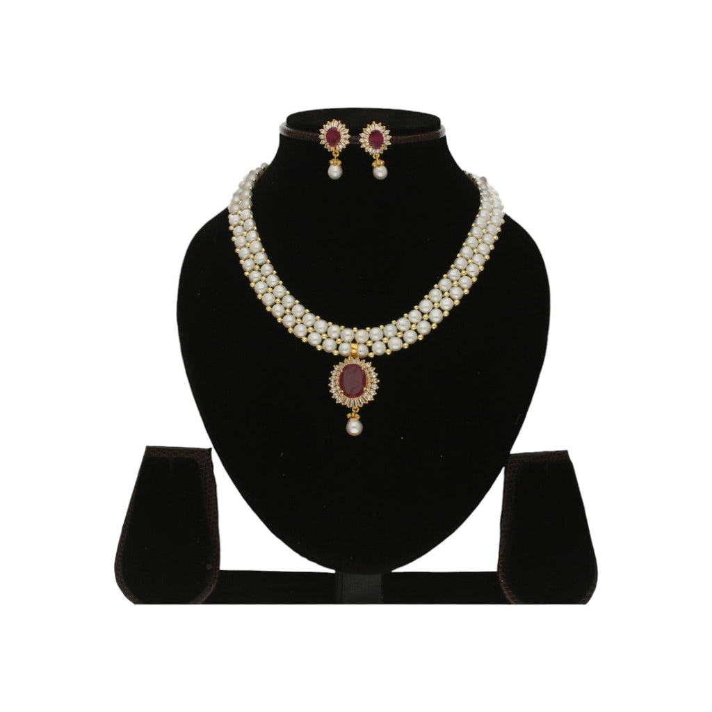 J Pearls Falak 2 Lines Pearl Necklace | Grocsy