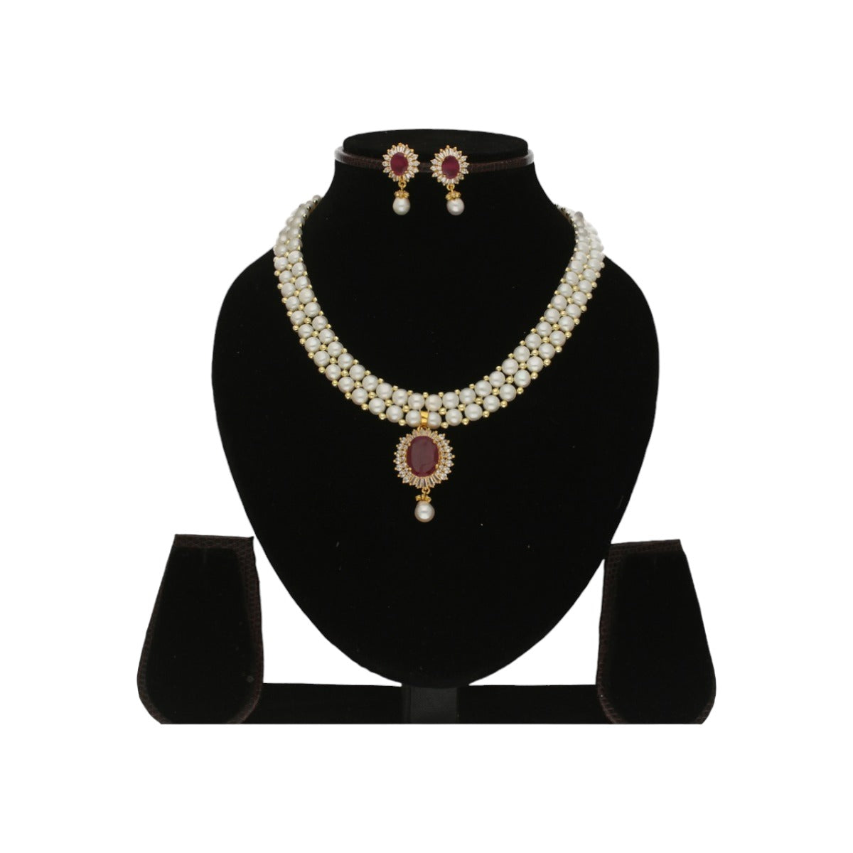 J Pearls Falak 2 Lines Pearl Necklace | Grocsy