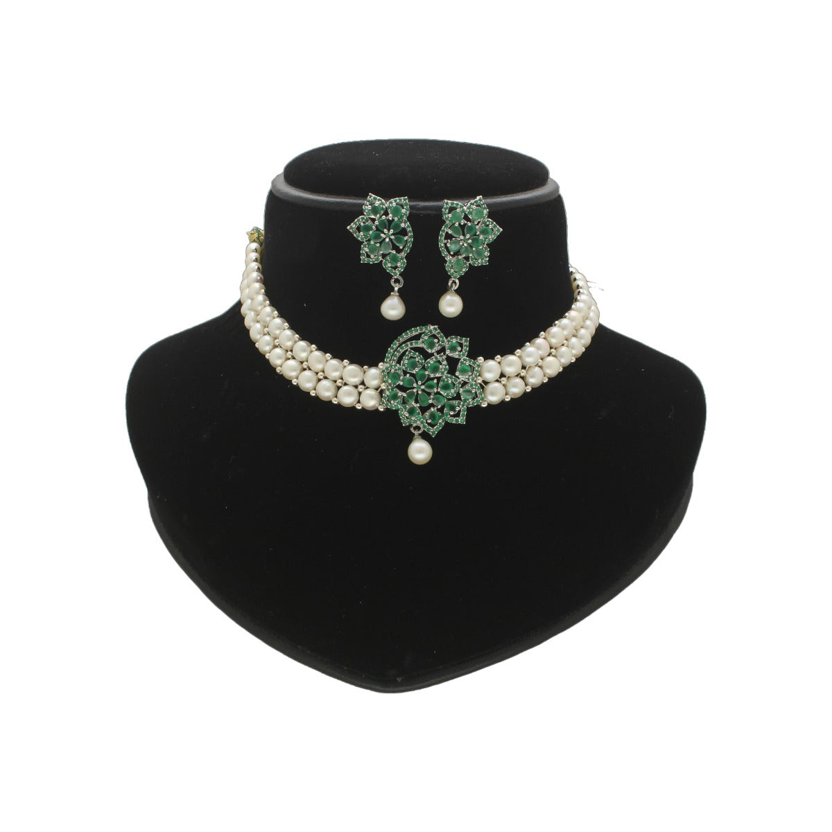 J Pearls 2 String White Pearl Choker | Grocsy