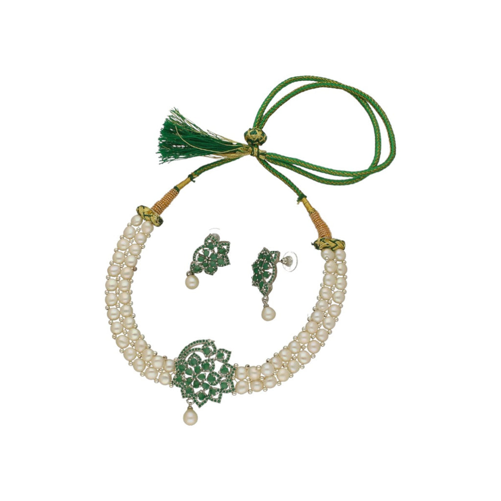J Pearls 2 String White Pearl Choker | Grocsy
