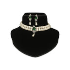 J Pearls Dual Line White Pearl Choker | Grocsy