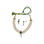 J Pearls Dual Line White Pearl Choker | Grocsy