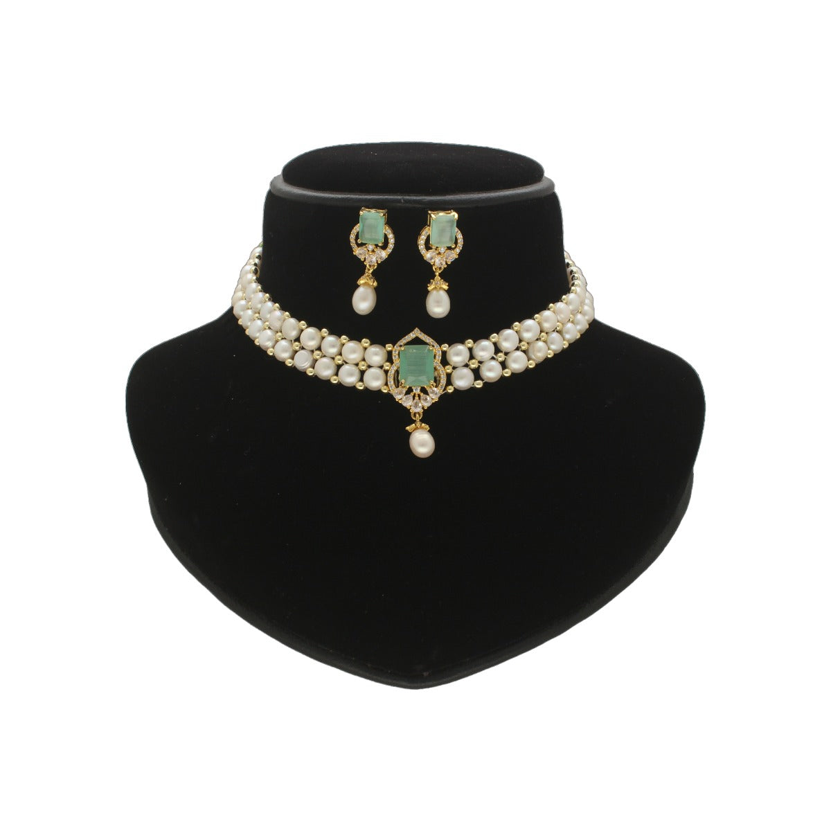 J Pearls Charming 2 String White Pearl Choker | Grocsy