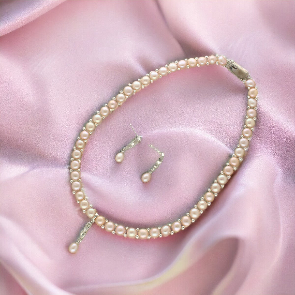 J Pearls Fenny 1 Line Pearl Necklace | Grocsy