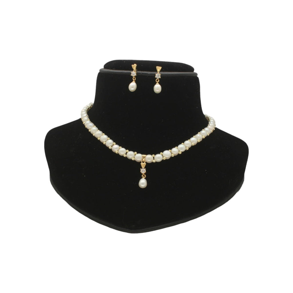 J Pearls Jabi 1 Line Pearl Necklace | Grocsy
