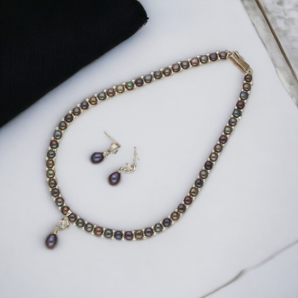 J Pearls Isha 1 Line Pearl Necklace | Grocsy