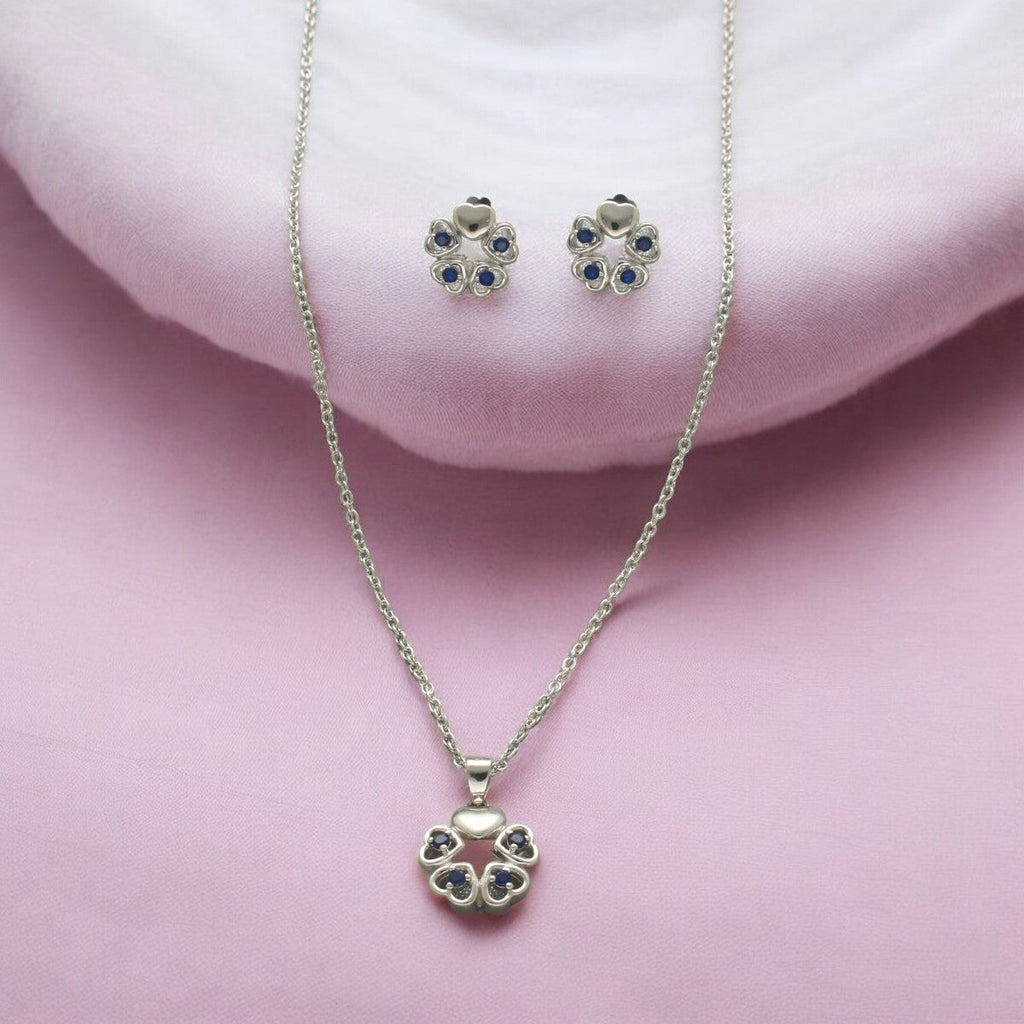 J Pearls Elegant 925 Silver Pendant Set | Grocsy