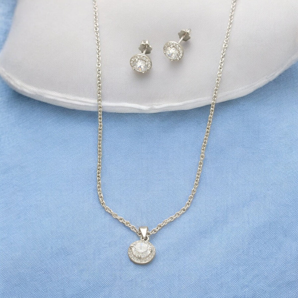 J Pearls Sophisticated 925 Silver Pendant Set | Grocsy