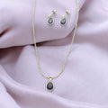 J Pearls Intricate 925 Silver Designer Pendant Set | Grocsy