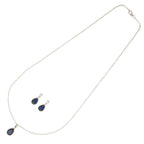 J Pearls Intricate 925 Silver Designer Pendant Set | Grocsy