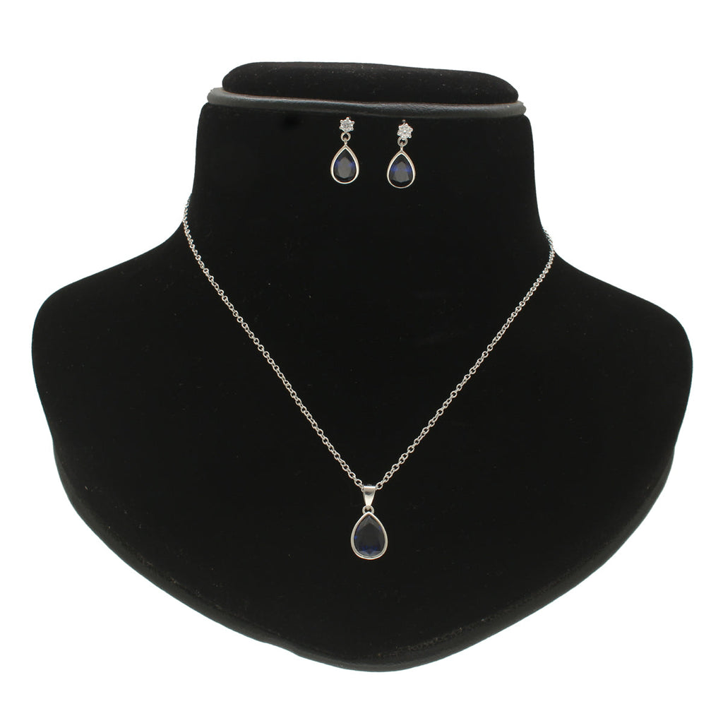 J Pearls Intricate 925 Silver Designer Pendant Set | Grocsy