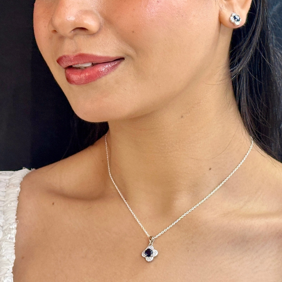 J Pearls Minimalist 925 Silver Pendant Set | Grocsy