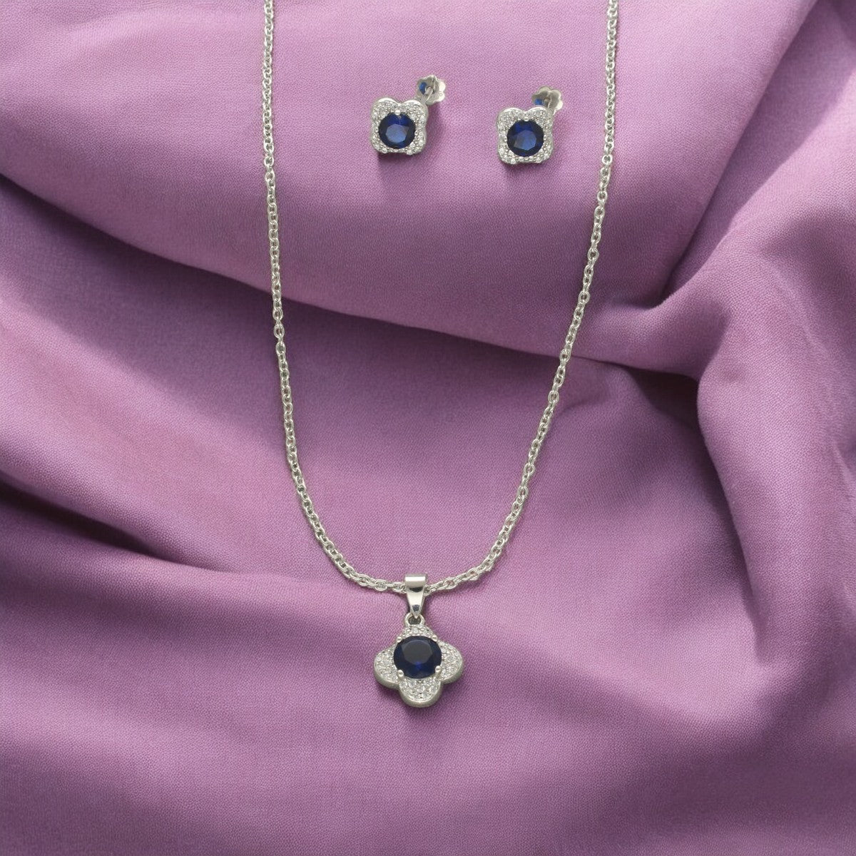 J Pearls Minimalist 925 Silver Pendant Set | Grocsy