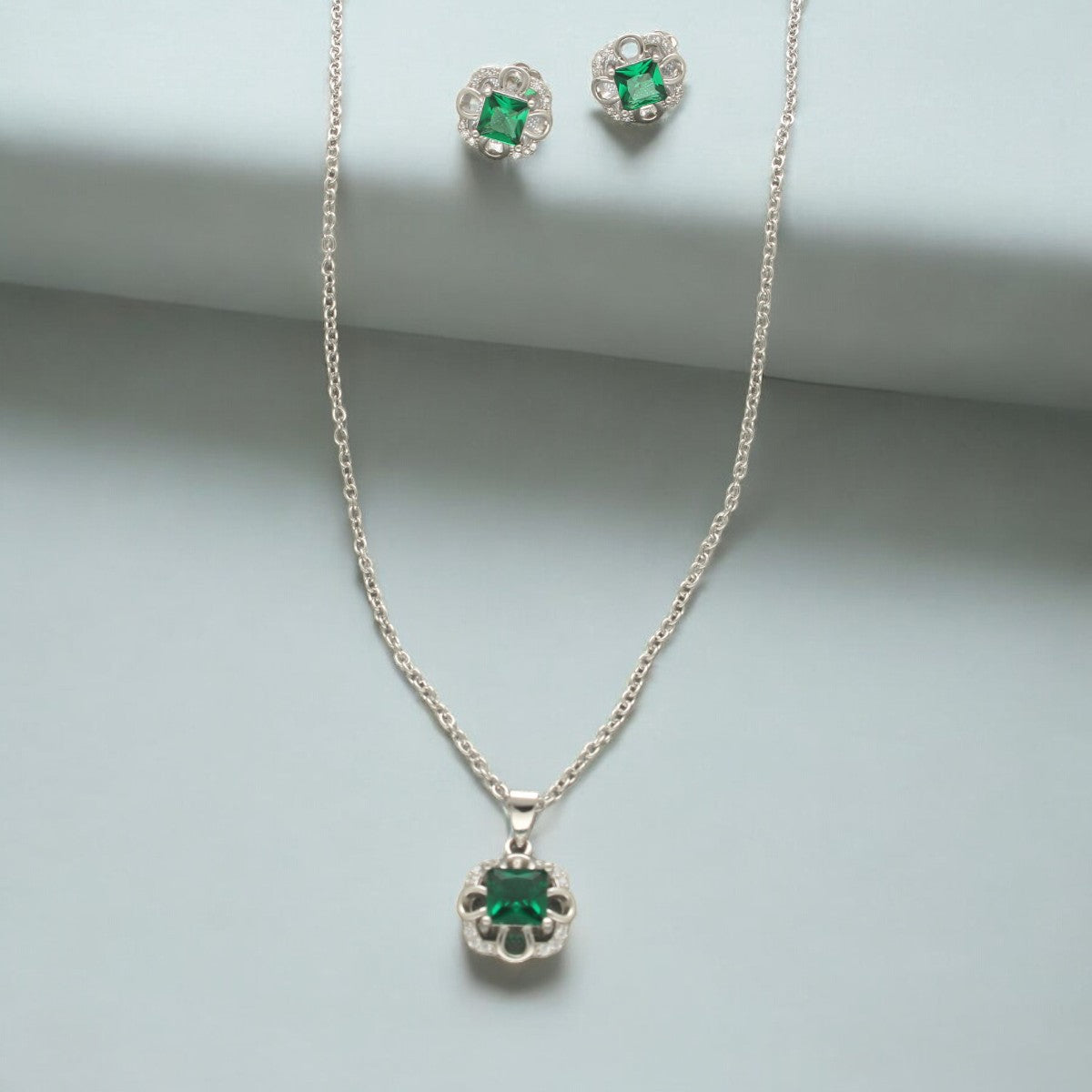 J Pearls Luxury 925 Sterling Silver Pendant Set | Grocsy