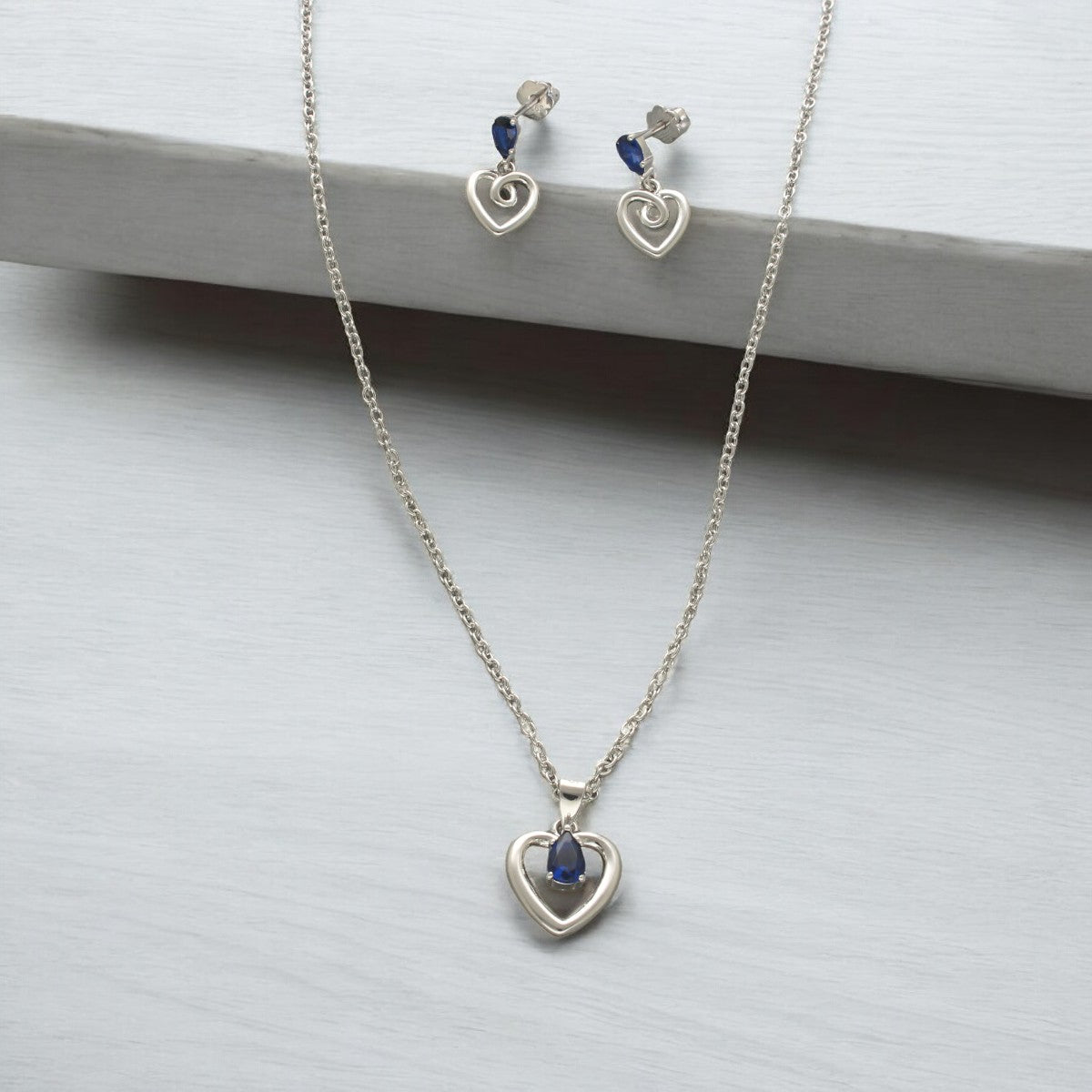 J Pearls Unique 925 Sterling Silver Pendant Set | Grocsy