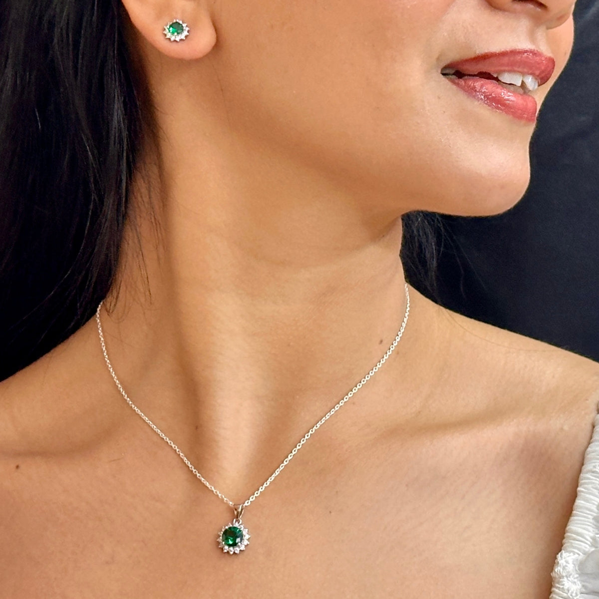J Pearls Contemporary 925 Silver Pendant Set | Grocsy