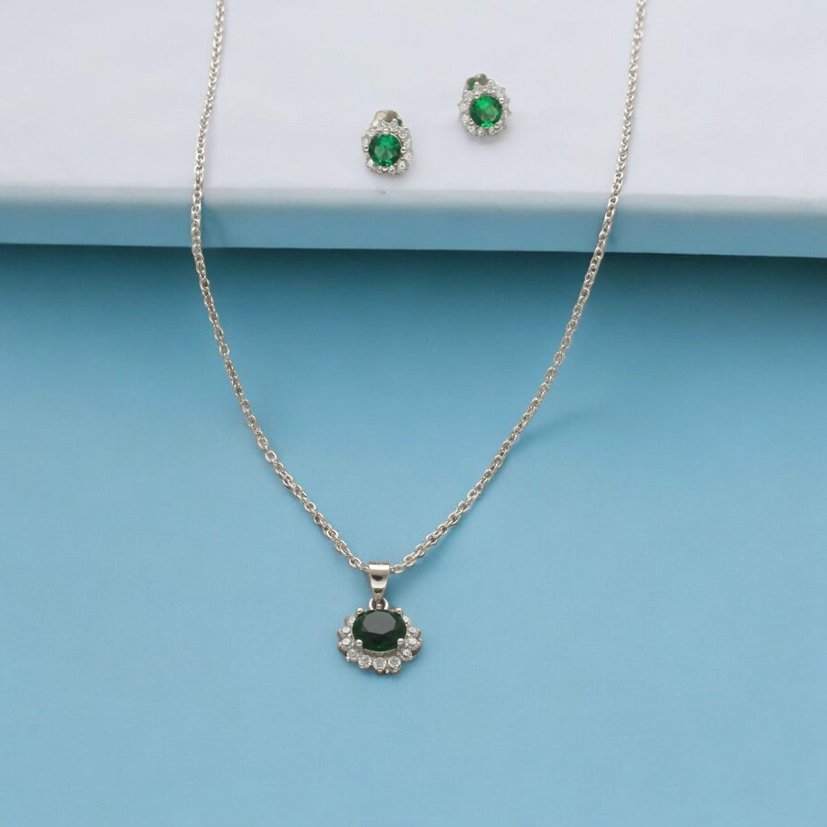 J Pearls Contemporary 925 Silver Pendant Set | Grocsy