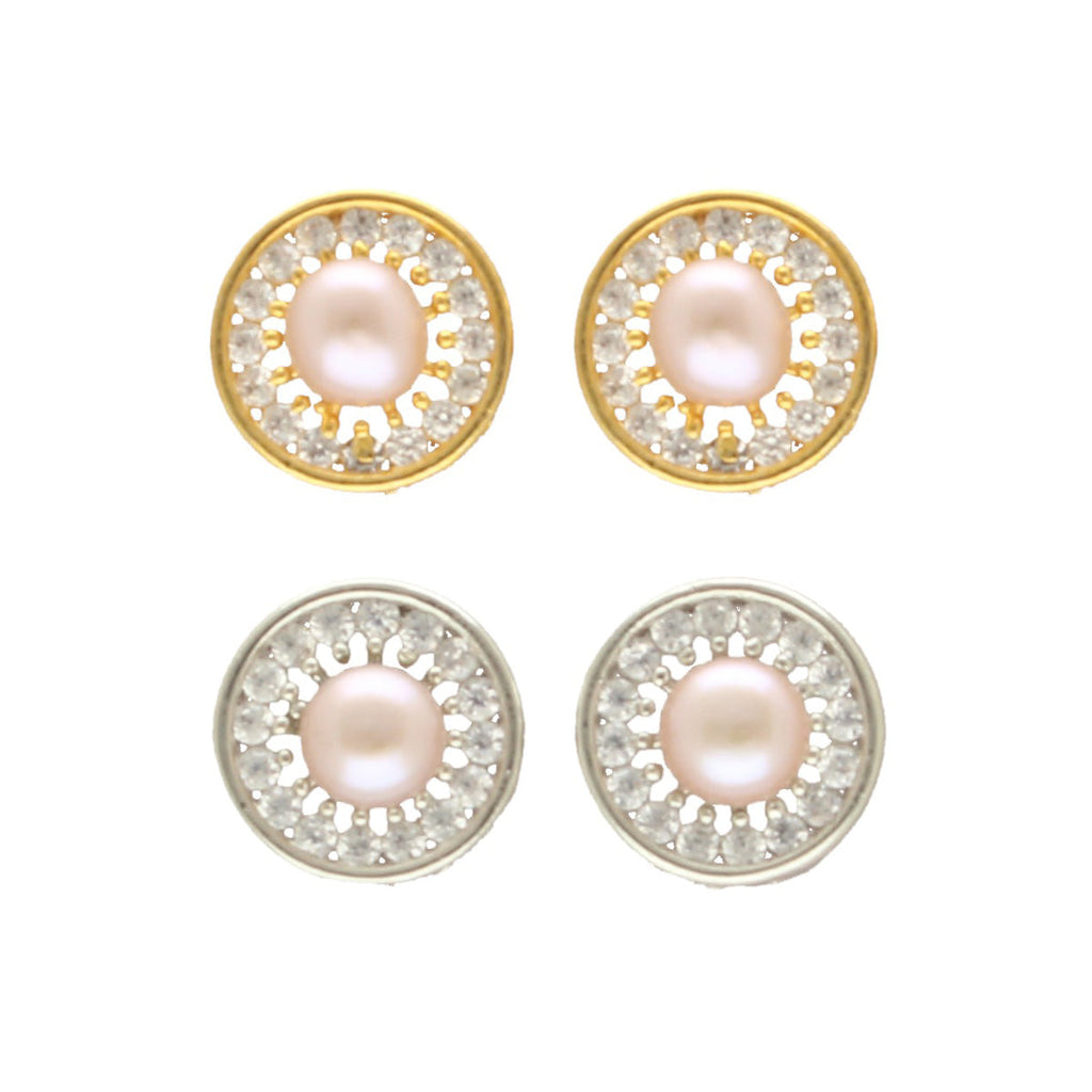 J Pearls Amod Pearl Earrings Pack 2