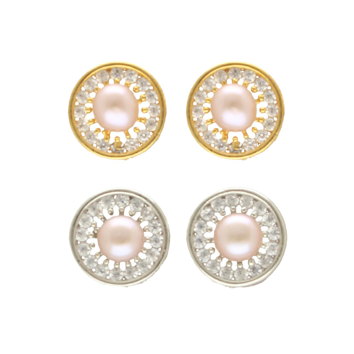 J Pearls Amod Pearl Earrings Pack 2