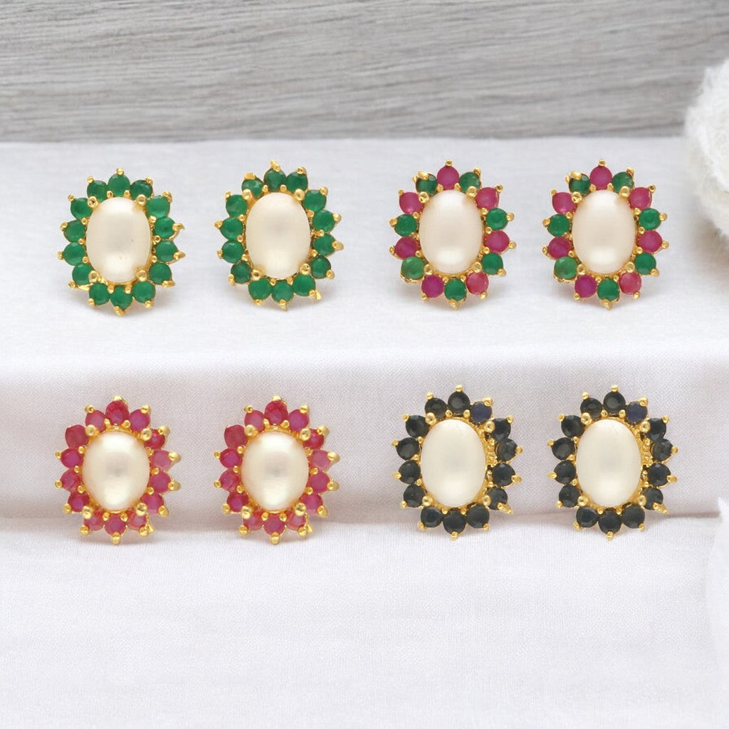 J Pearls Lubov Pearl Earrings Pack 4